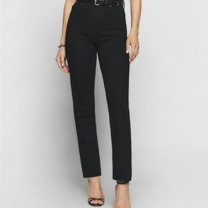 Reformation High and Skinny Black Jeans